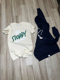 “No Sloppy Second$” Tee (Cream,White,Forest Green)