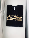 “Certified” Tee (Black/Gold)