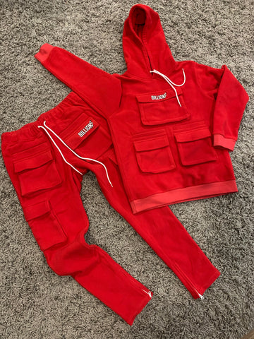 Red “Pocket” jogging Suit