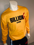 “Billion$ Clothing” Crew Neck Pullover Sweater (Gold/Black/Red)