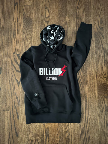 Billion$ Pullover Hoodie (Black/White/Red)