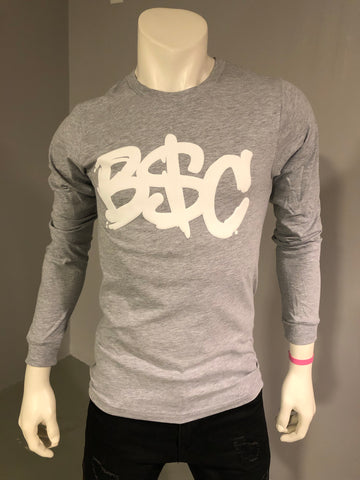 “B$C” long sleeve (Grey/White) Puff