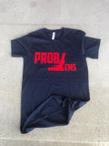 Problems Tee (Navy Blue/Red)