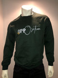 “Opposition” Crew Neck Sweater (Forest Green/White/Gold)