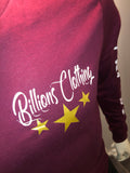 “Billionsclothing” Long Sleeve Burgundy