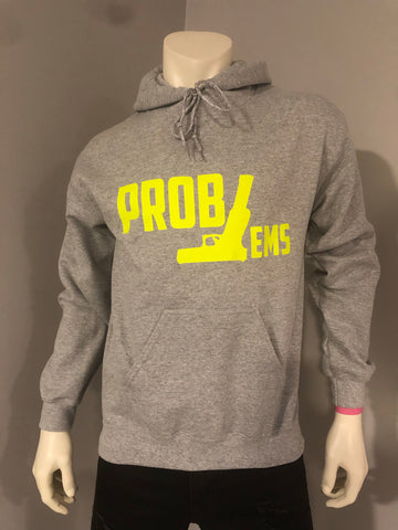 Problems Pullover Hoodie (Highlighter/Grey)