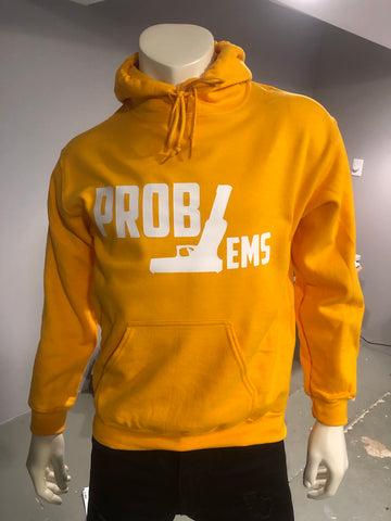 “Problems” Pullover Hoodie (Gold/White)