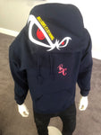 “Mongoose” Pullover Hoodie (Navy Blue/White/Yellow/Red)